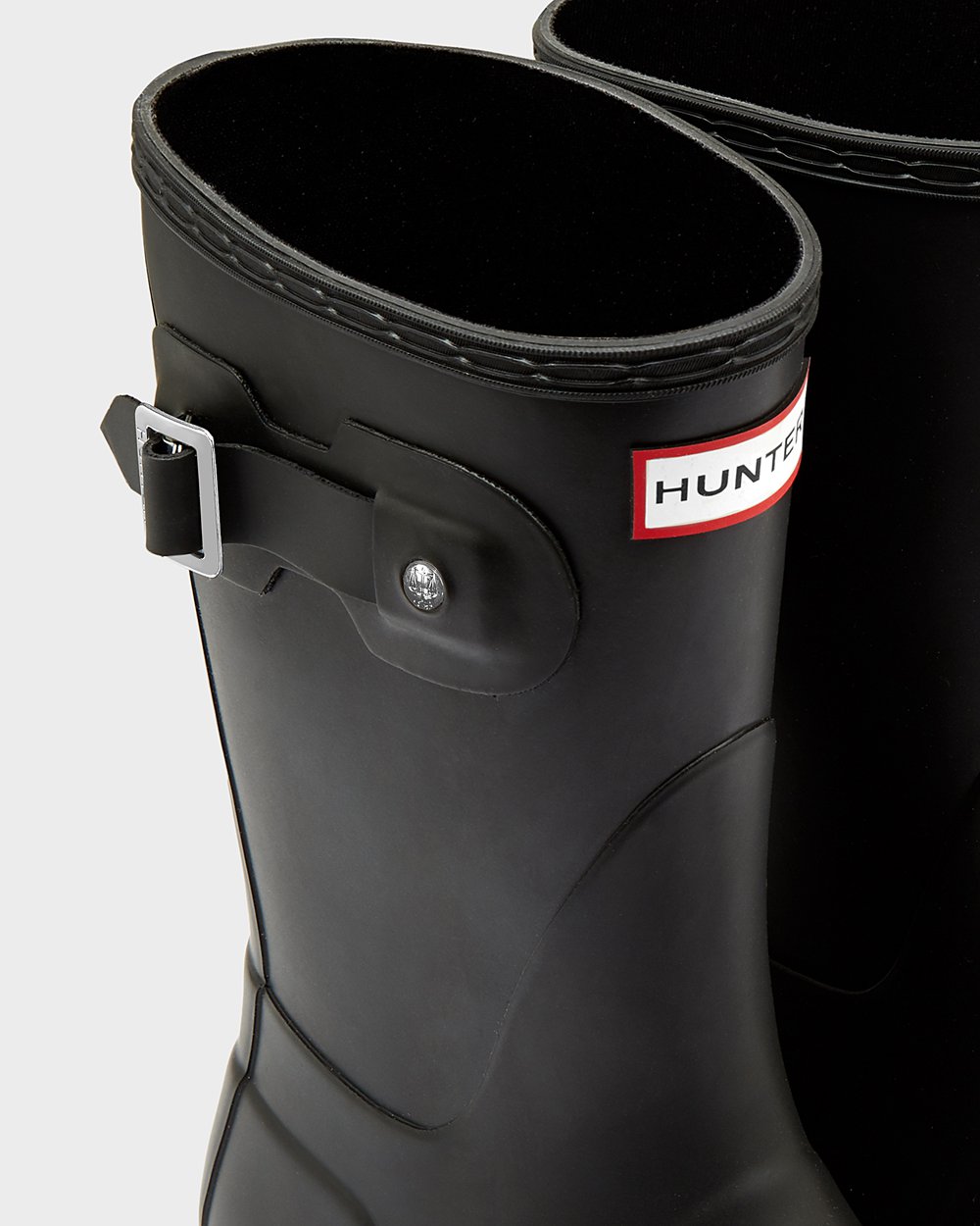 Bottes Courtes de Pluie Hunter Original Femme Noir HARLDVK-79